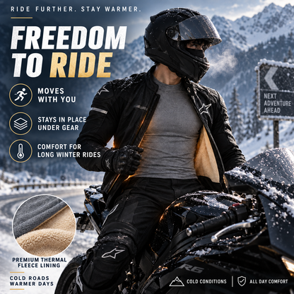 BikerZoneZ RoadHeat™ Fleece-Lined Rider Base Layer Set