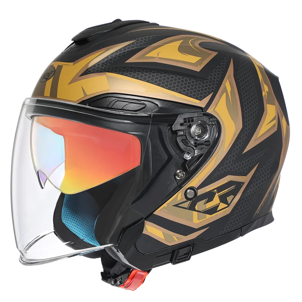 IronRide Open Face Dual Visor Helmet –  DOT Certified