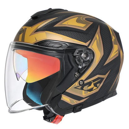 IronRide Open Face Dual Visor Helmet –  DOT Certified