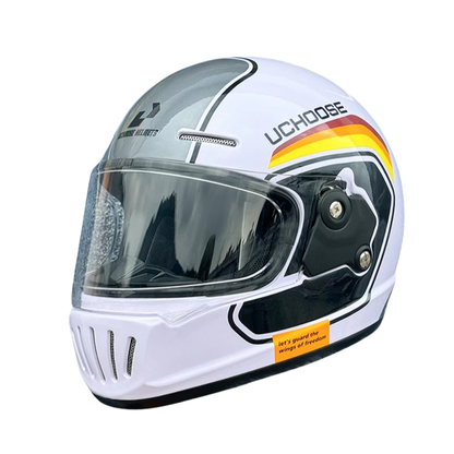 BikerZoneZ RetroRide Full Face Helmet - DOT Approved
