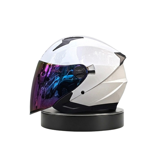 ORZ Premium Open-Face Helmet – Dual Visor Performance Edition