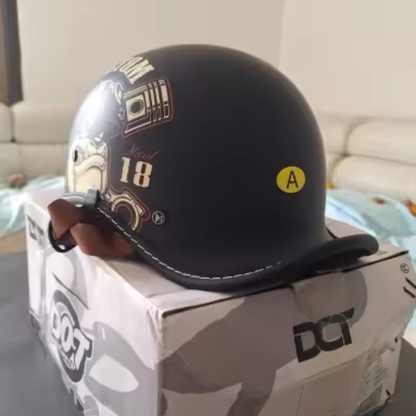 Retro Cocked Tail Half Helmet – Vintage Cruiser Edition