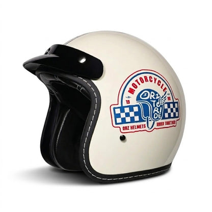 Vintage Open Face Motorcycle Helmet – All-Season Comfort & Protection