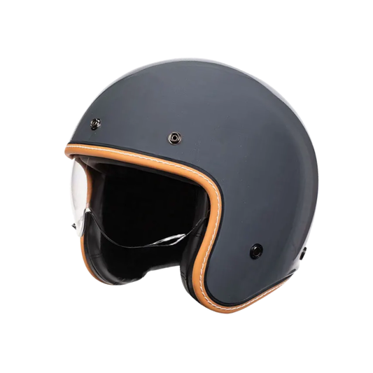 Minimalist Retro Open Face Motorcycle Helmet – DOT & ECE Certified