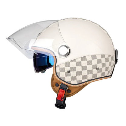 Retro Jet 3/4 Helmet – Open Face Dual Visor DOT/ECE Approved