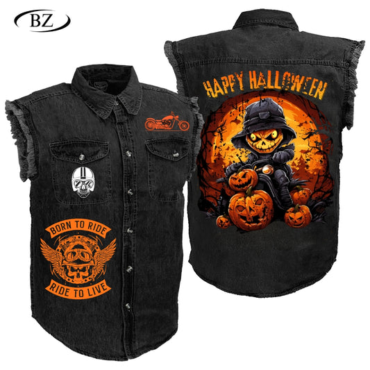 BikerZoneZ Sleeveless Denim Jacket
