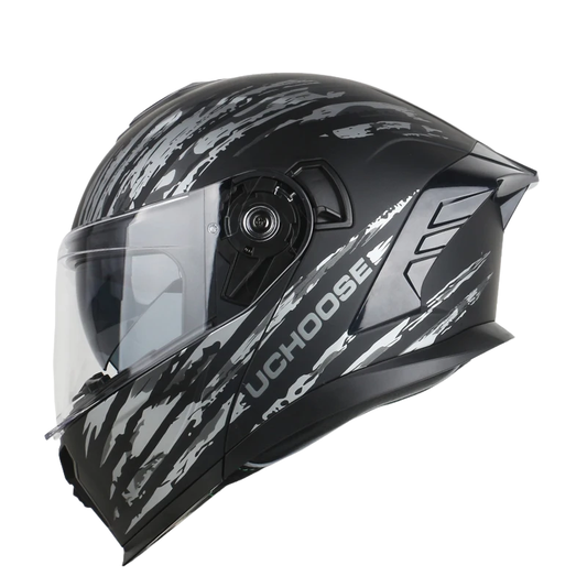 BikerZoneZ Flip-Up Motorcycle Helmet - DOT Certification