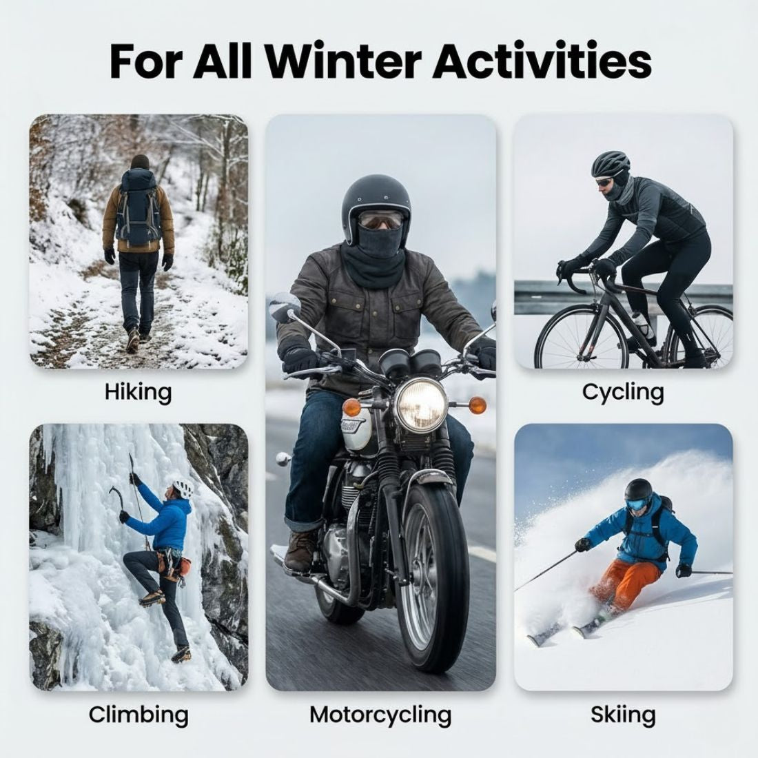 Winter Fleece-Lined Motorcycle Gloves