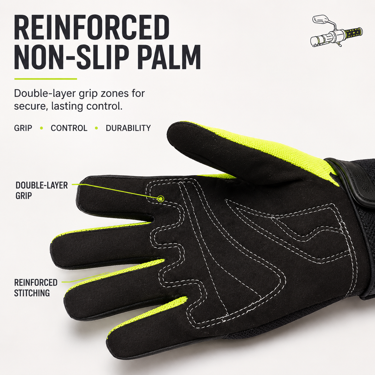 BikerZoneZ™ AirFlow Protective Touchscreen Riding Gloves