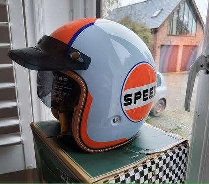 The Street King - Vintage Open Face Helmet - DOT & ECE Approved