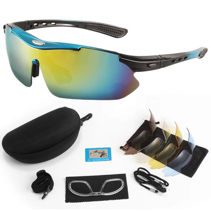 BSG06 5 Lens Set Polarized Tactical Outdoor Sports Windproof Dustproof Glasses