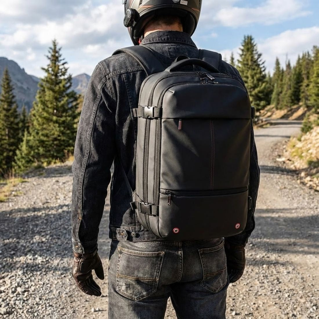 Ultimate Biker Backpack - Expandable & Vacuum Compression Pack for Riders