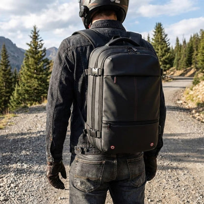 Ultimate Biker Backpack - Expandable & Vacuum Compression Pack for Riders