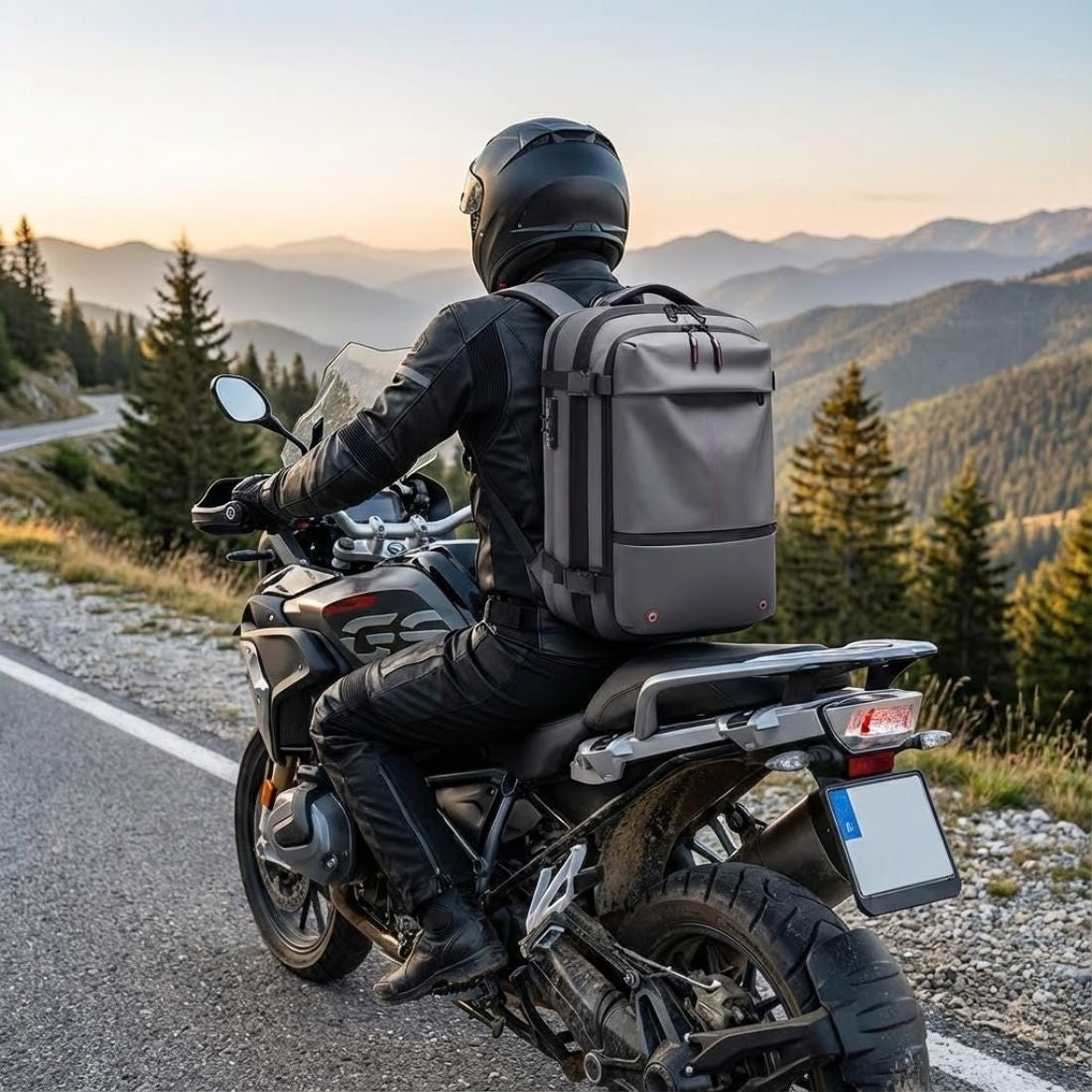 Ultimate Biker Backpack - Expandable & Vacuum Compression Pack for Riders