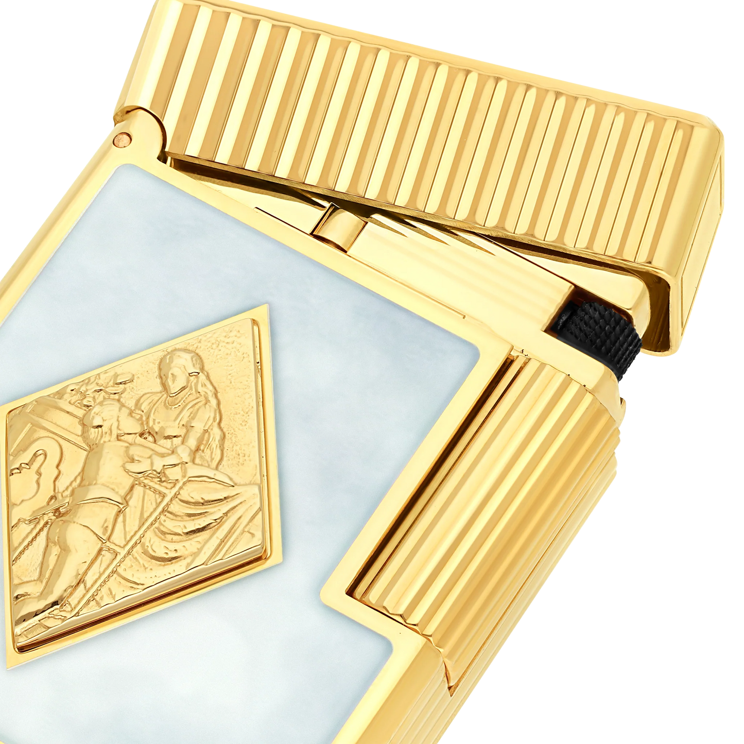 French White Enamel Gold Lighter – Special Edition