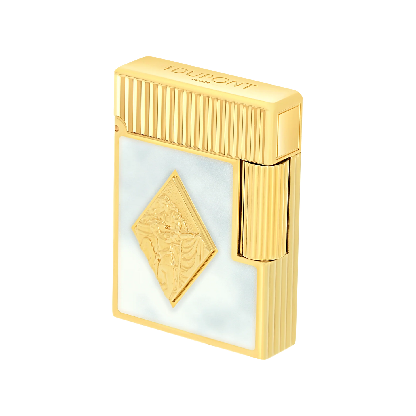 French White Enamel Gold Lighter – Special Edition