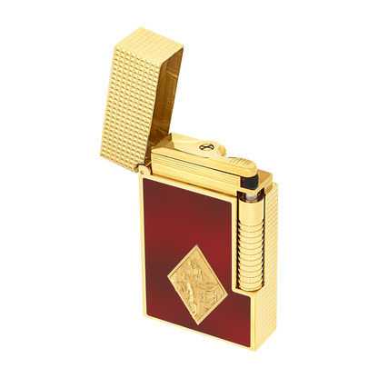 French Red Enamel Gold Lighter – Special Edition