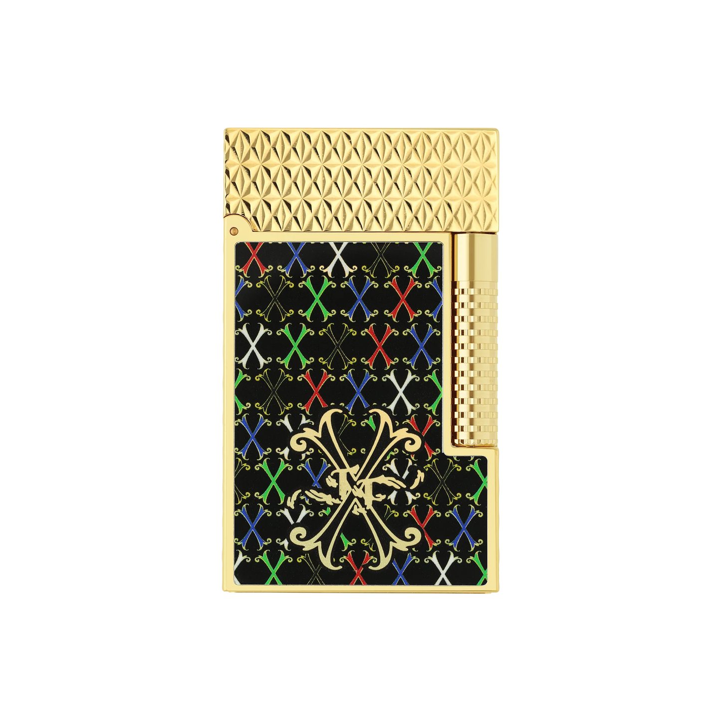 French Royal Crest Multicolor Gold Lighter – Gold Edition