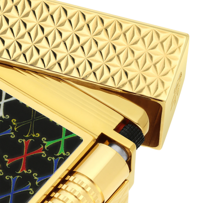 French Royal Crest Multicolor Gold Lighter – Gold Edition