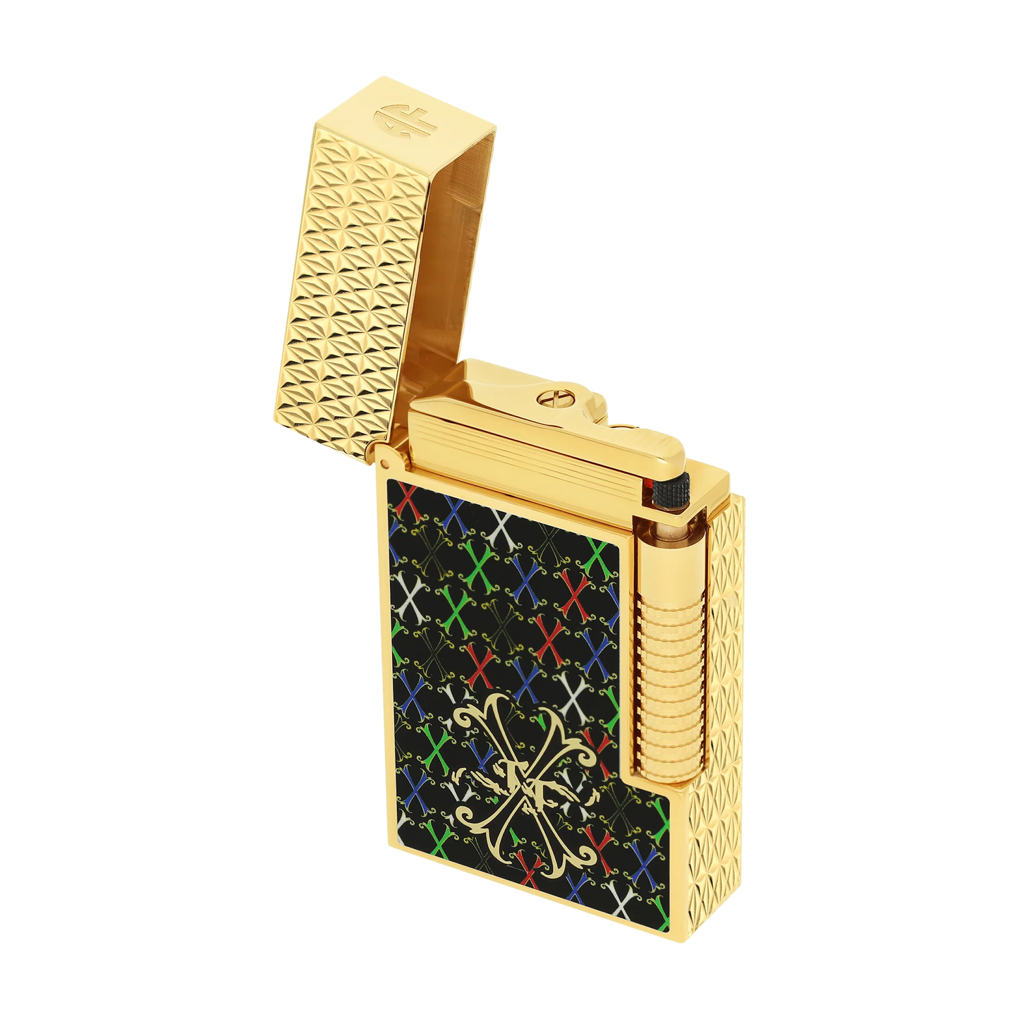 French Royal Crest Multicolor Gold Lighter – Gold Edition