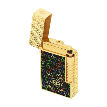 French Royal Crest Multicolor Gold Lighter – Gold Edition