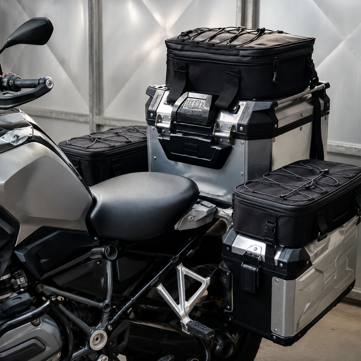 BikerZonez Expandable Pannier Lid Bag System for BMW Motorcycles