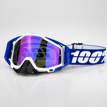 BikerZoneZ TrailShield MX Goggles – UV400 Anti-Fog Off-Road Riding Goggles