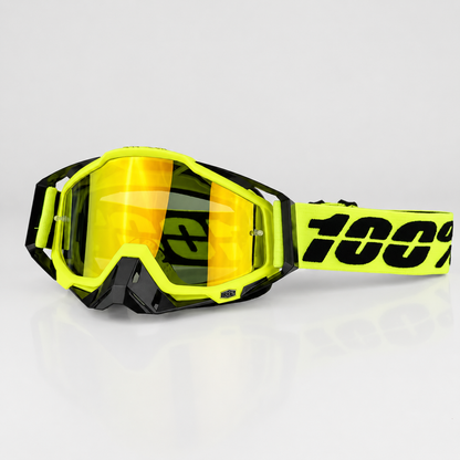 BikerZoneZ TrailShield MX Goggles – UV400 Anti-Fog Off-Road Riding Goggles