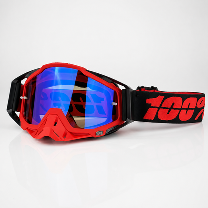 BikerZoneZ TrailShield MX Goggles – UV400 Anti-Fog Off-Road Riding Goggles