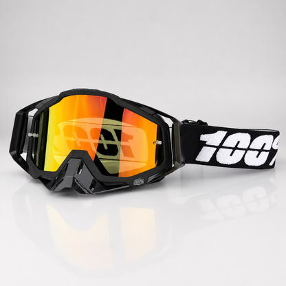 BikerZoneZ TrailShield MX Goggles – UV400 Anti-Fog Off-Road Riding Goggles