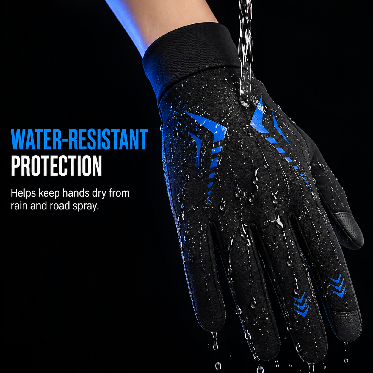 BikerZoneZ™ FrostGrip Thermal Touchscreen Riding Gloves