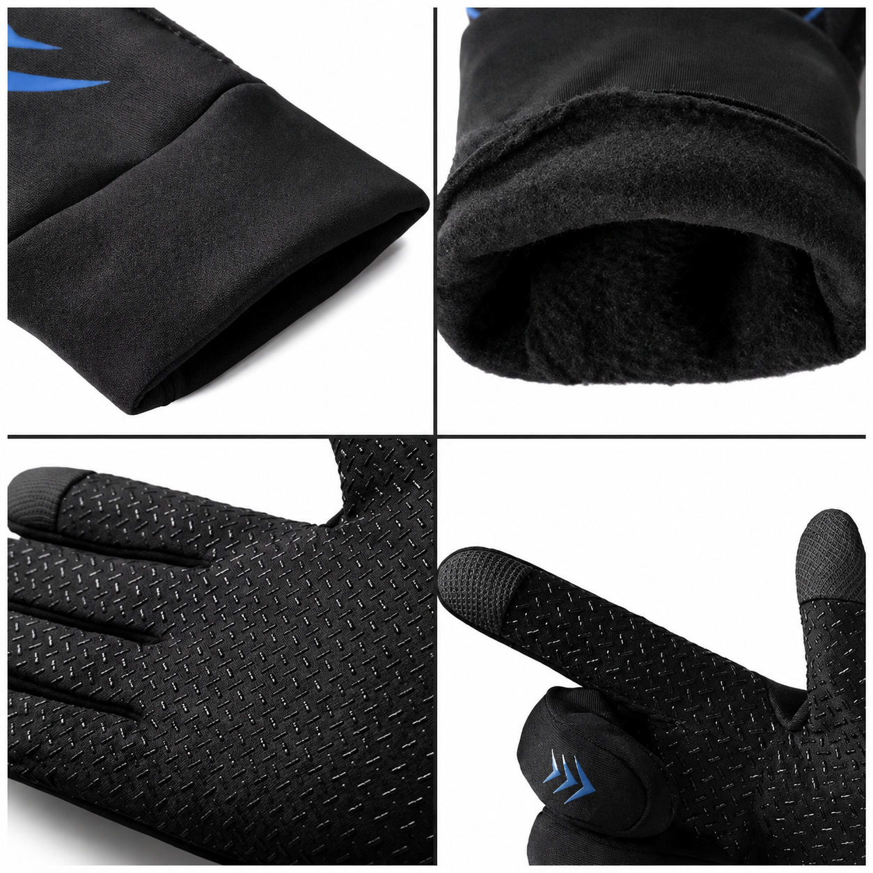 BikerZoneZ™ FrostGrip Thermal Touchscreen Riding Gloves