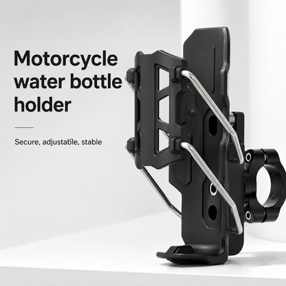BikerZoneZ Adjustable Motorcycle Water Bottle Holder