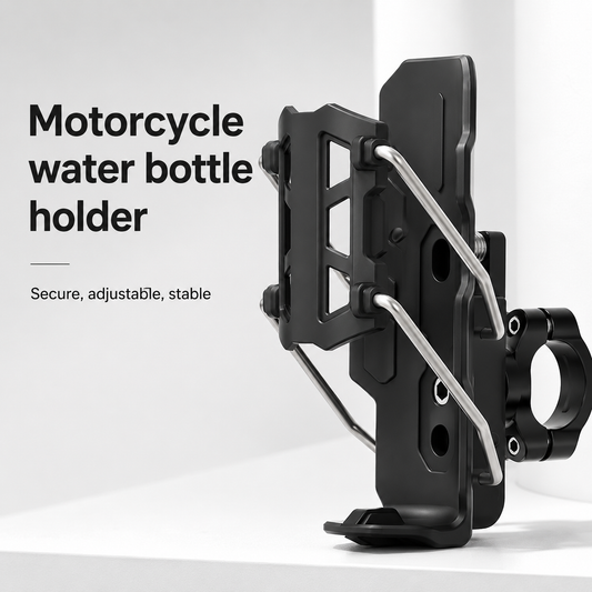 BikerZoneZ Adjustable Motorcycle Water Bottle Holder