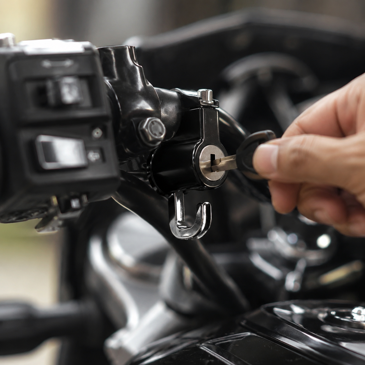 BikerZoneZ Motorcycle Helmet Lock