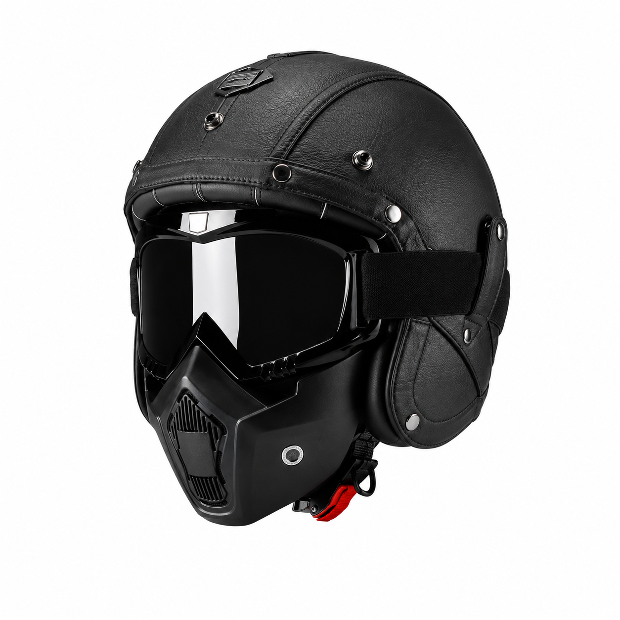 BikerZonez RogueCruise™ Vintage Open Helmet with Face Mask
