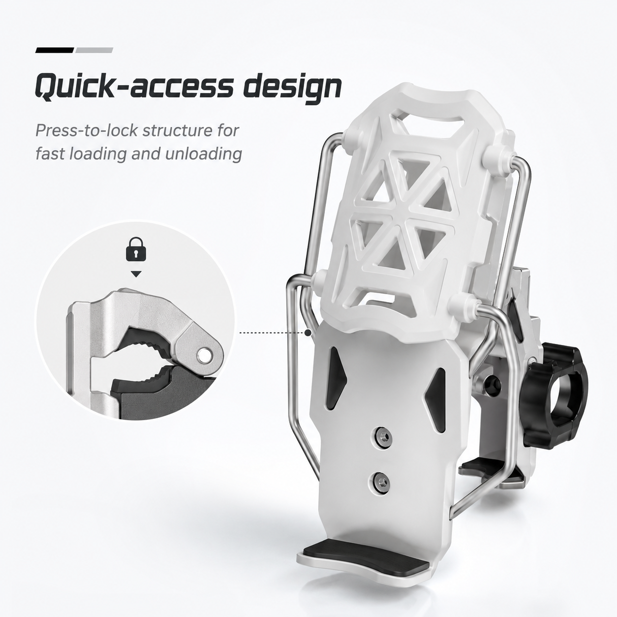BikerZoneZ Adjustable Motorcycle Water Bottle Holder