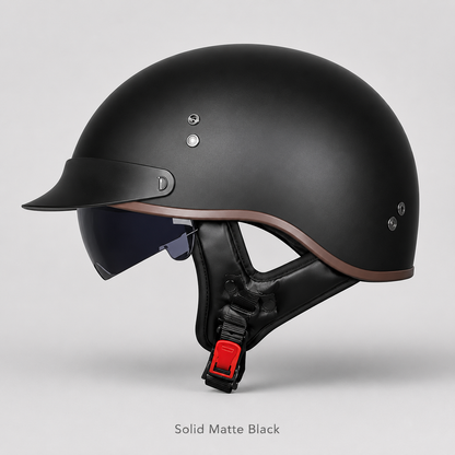 BikerZoneZ IronClassic™ German-Style Half Helmet