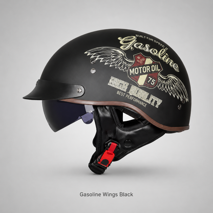 BikerZoneZ IronClassic™ German-Style Half Helmet