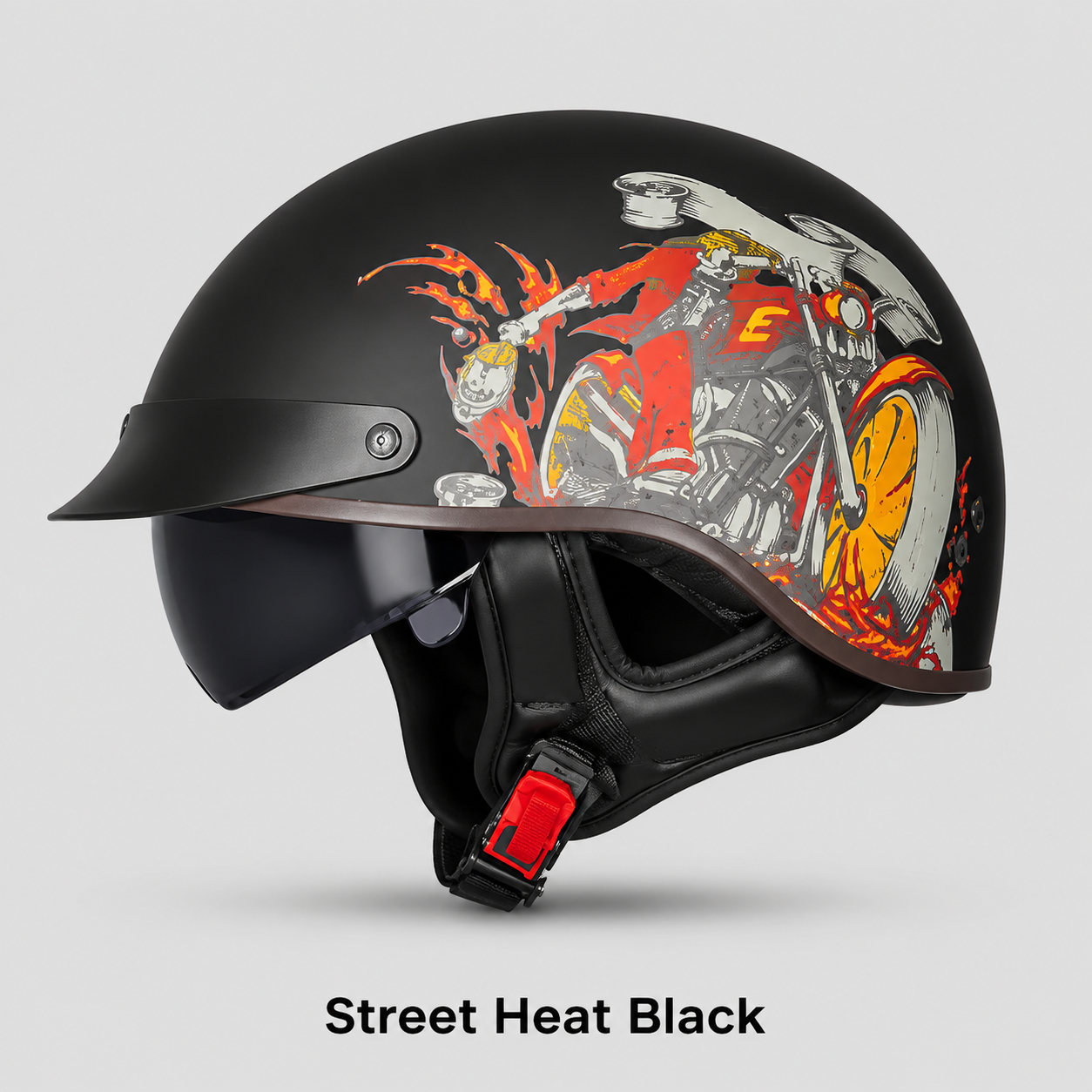BikerZoneZ IronClassic™ German-Style Half Helmet