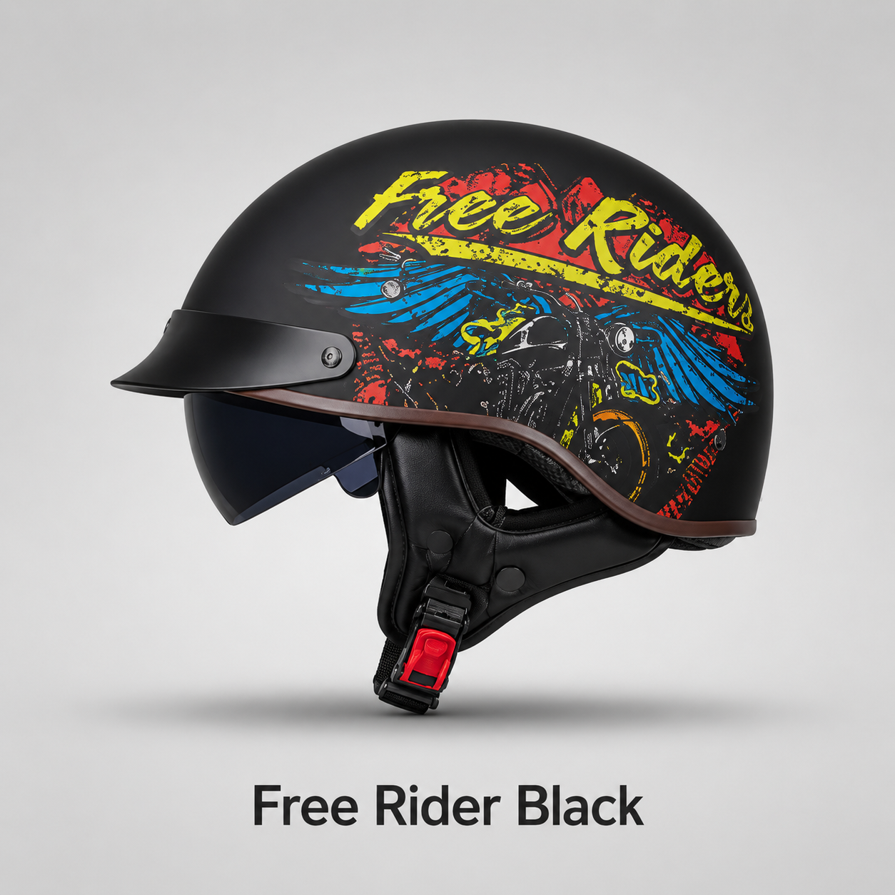 BikerZoneZ IronClassic™ German-Style Half Helmet