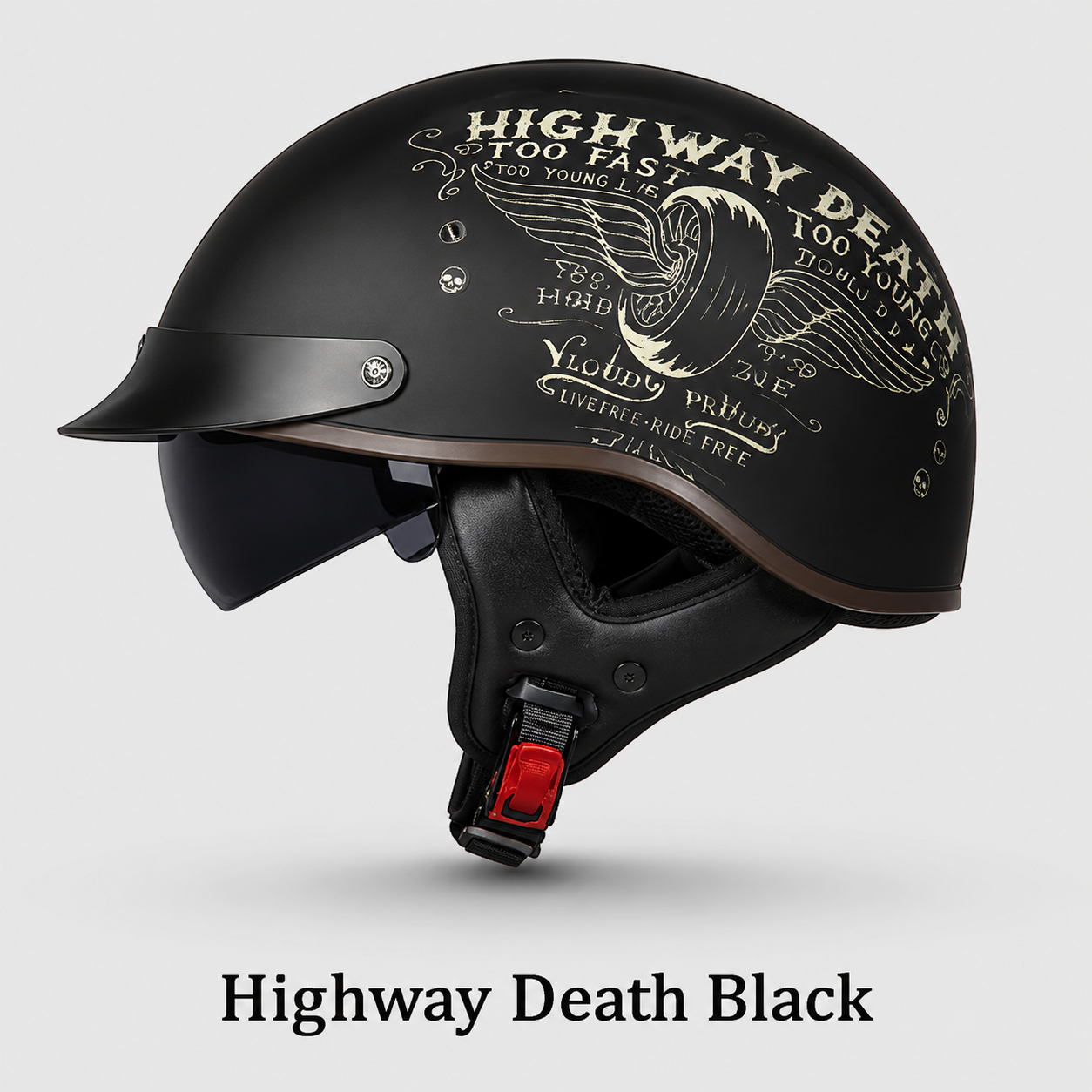 BikerZoneZ IronClassic™ German-Style Half Helmet