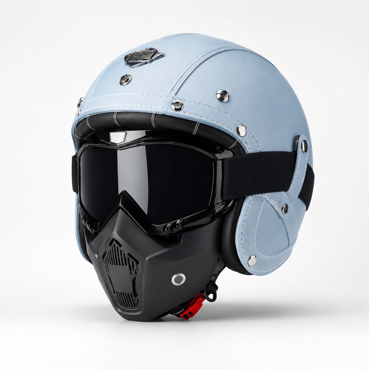 BikerZonez RogueCruise™ Vintage Open Helmet with Face Mask