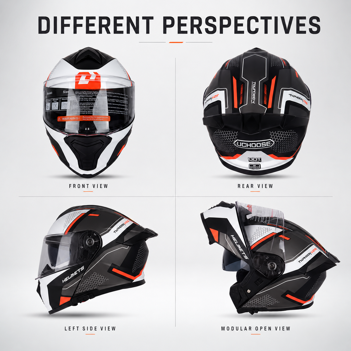 BikerZoneZ AeroFlip™ Modular Full Face Helmet