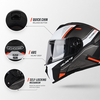 BikerZoneZ AeroFlip™ Modular Full Face Helmet
