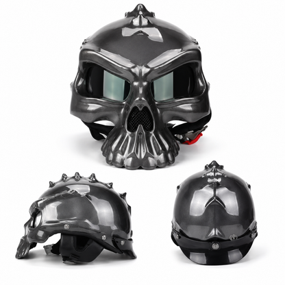 BikerZoneZ SkullRider 3C Half Helmet