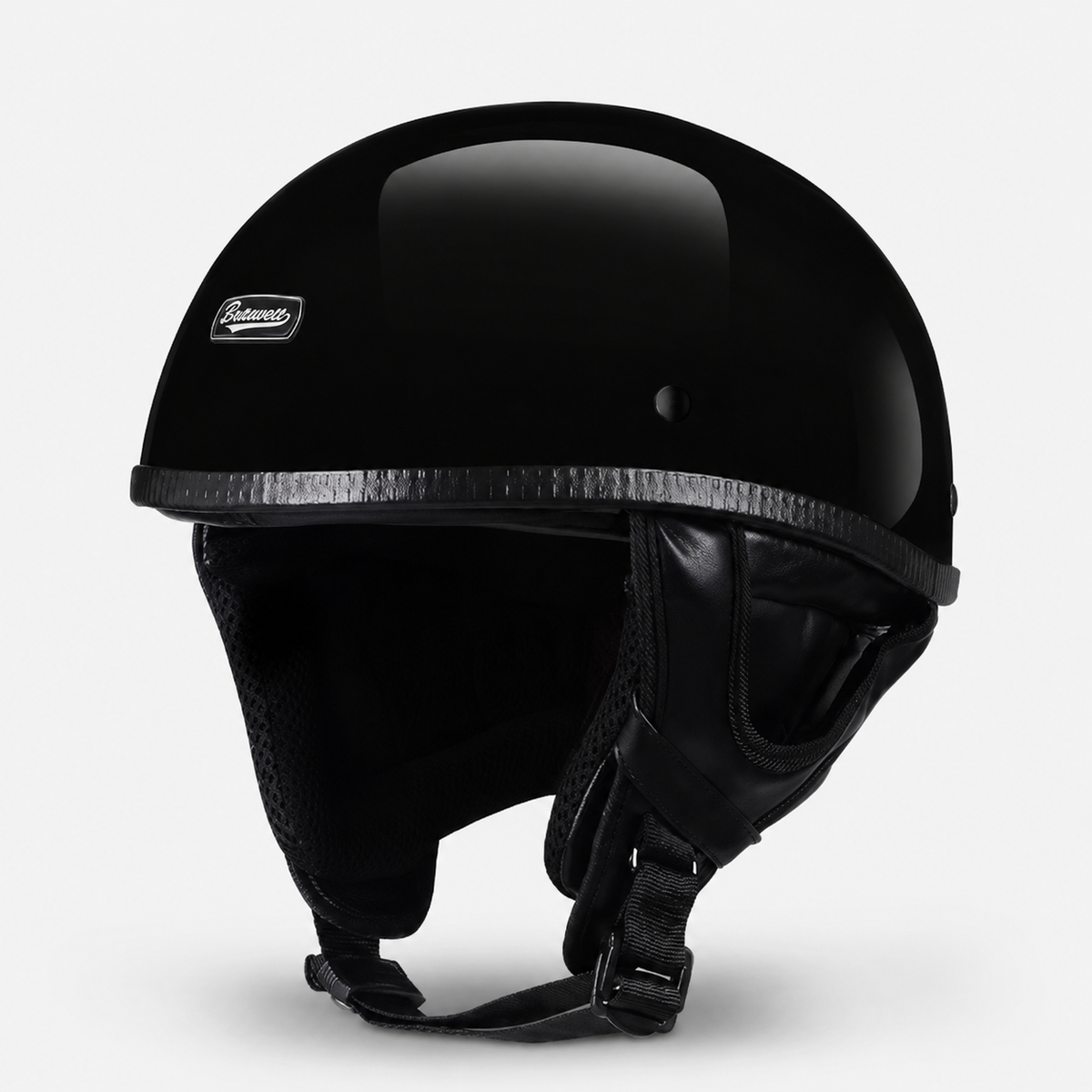 BikerZoneZ IronRider Retro Half Helmet