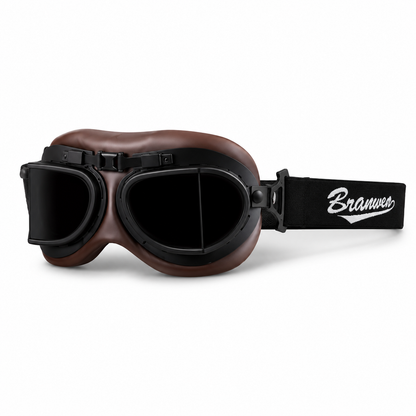 BikerZoneZ IronRider Retro Half Helmet