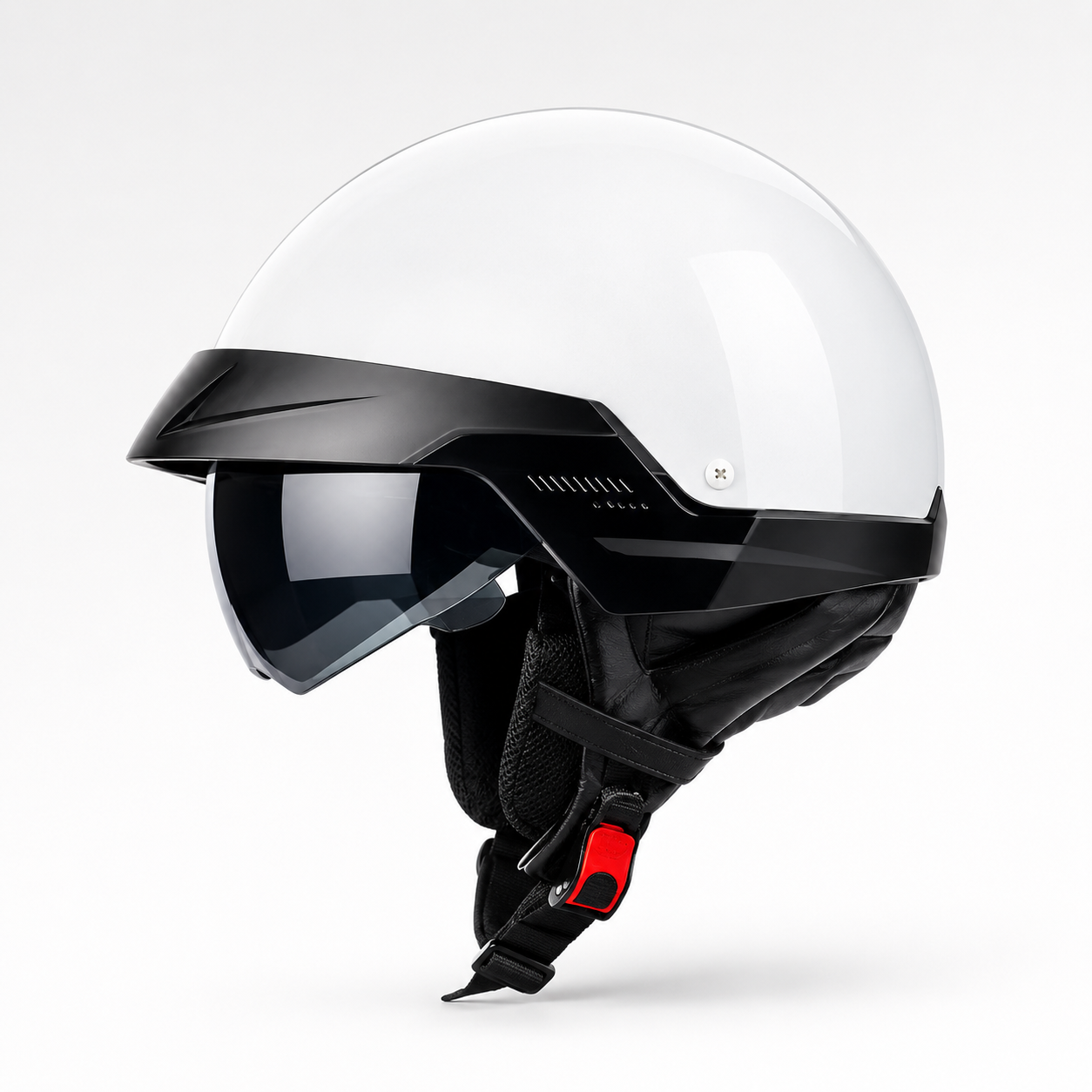 BikerZoneZ Heritage Visor Half-Face Helmet