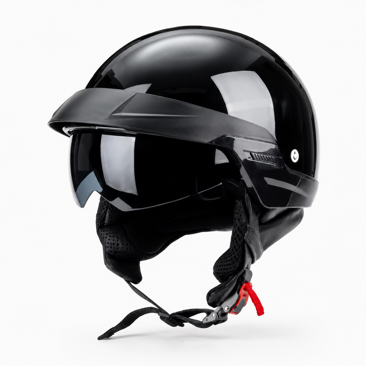 BikerZoneZ Heritage Visor Half-Face Helmet